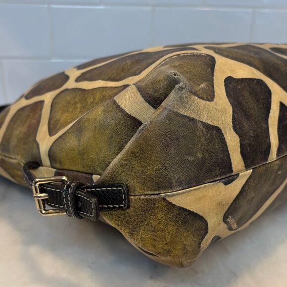 Dooney & Bourke Bag Purse Handbag Leather Animal Giraffe Pattern Large Shoulder - Picture 10 of 16